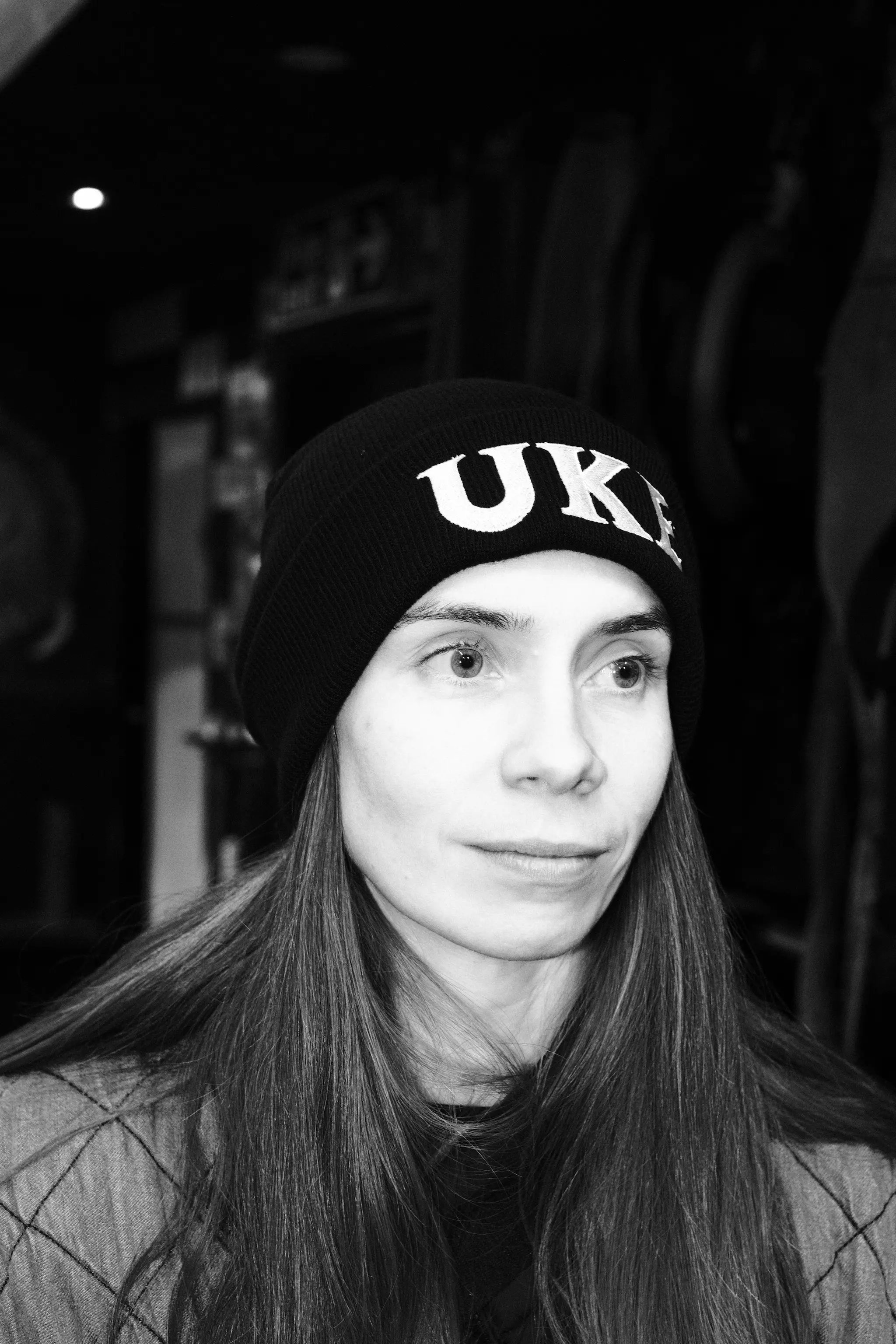 UKE EMBROIDED BEANIE - Black